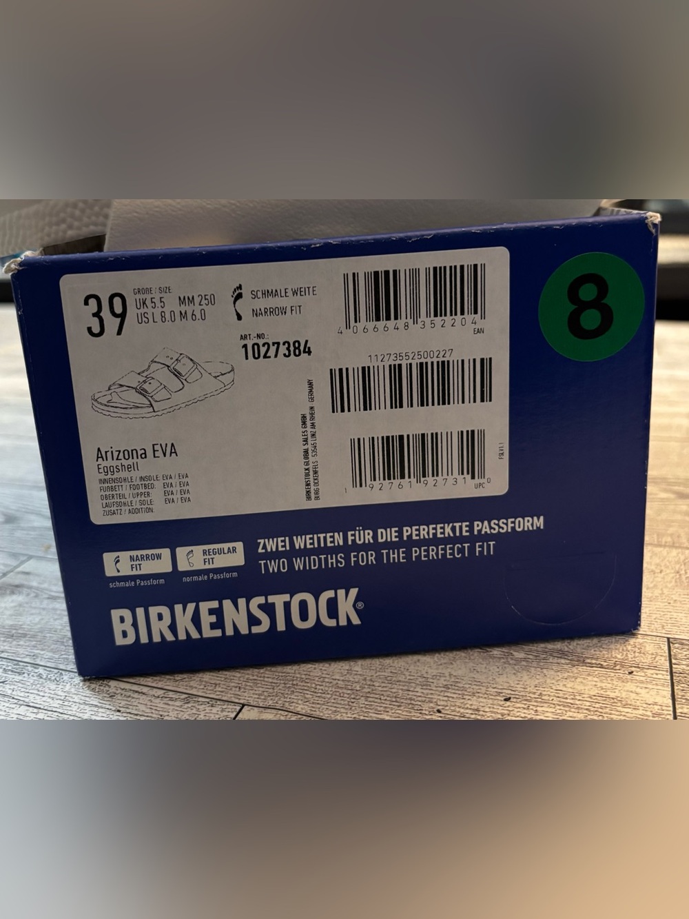 Women BIRKENSTOCK Arizona EVA Sandals. Size 39/US L 8.0. Color: Eggshell. - Picture 11 of 11